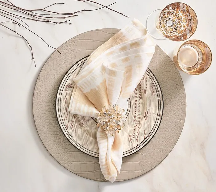Croco Placemats in Metallic Tones, Set of 4