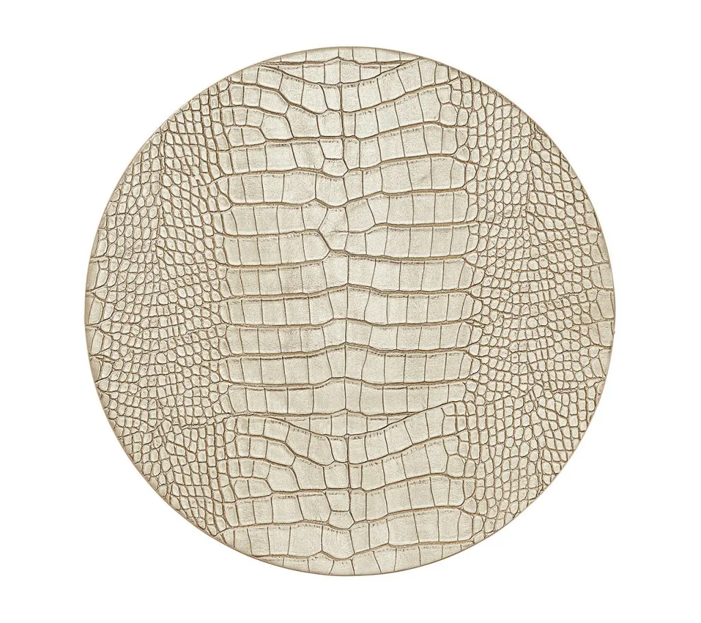 Croco Placemats in Metallic Tones, Set of 4