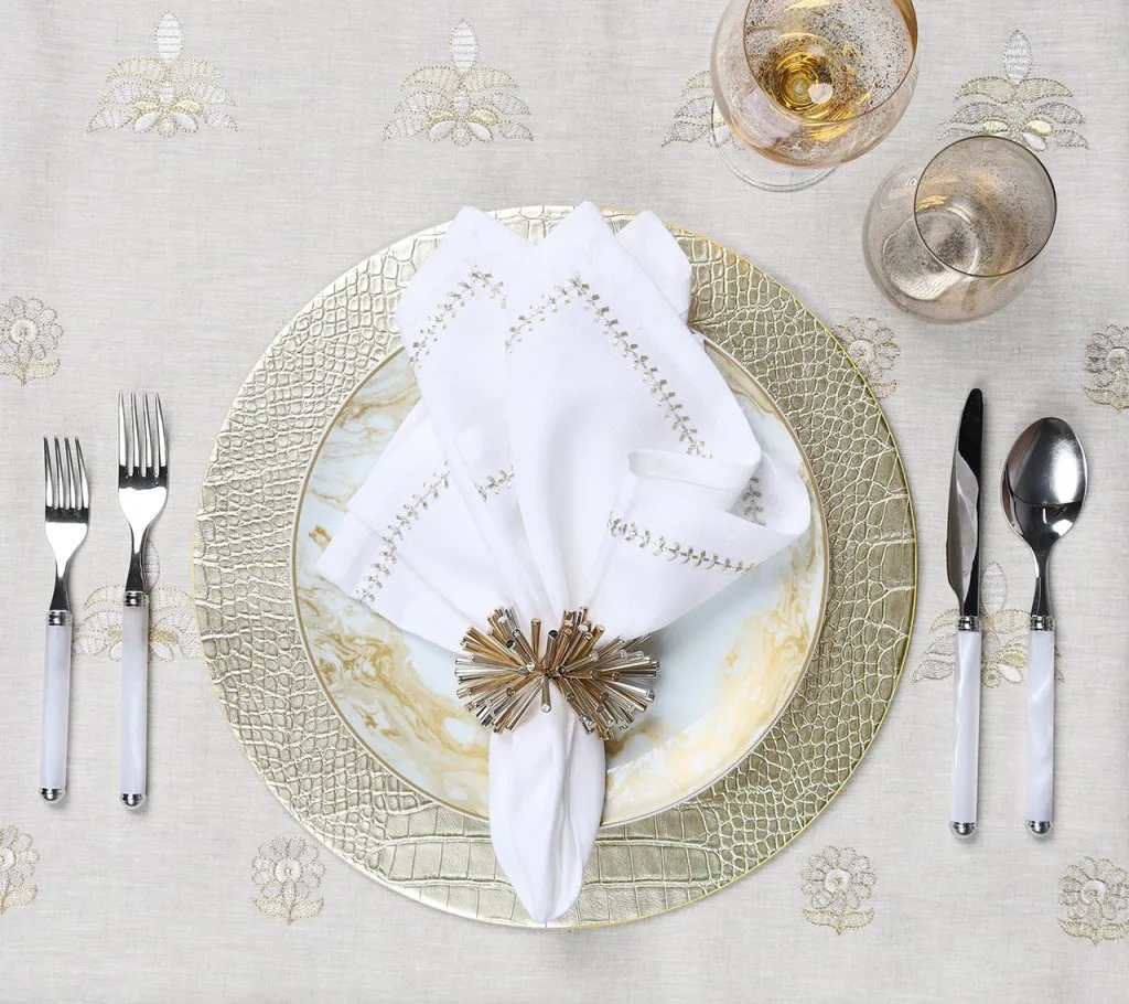 Croco Placemats in Metallic Tones, Set of 4