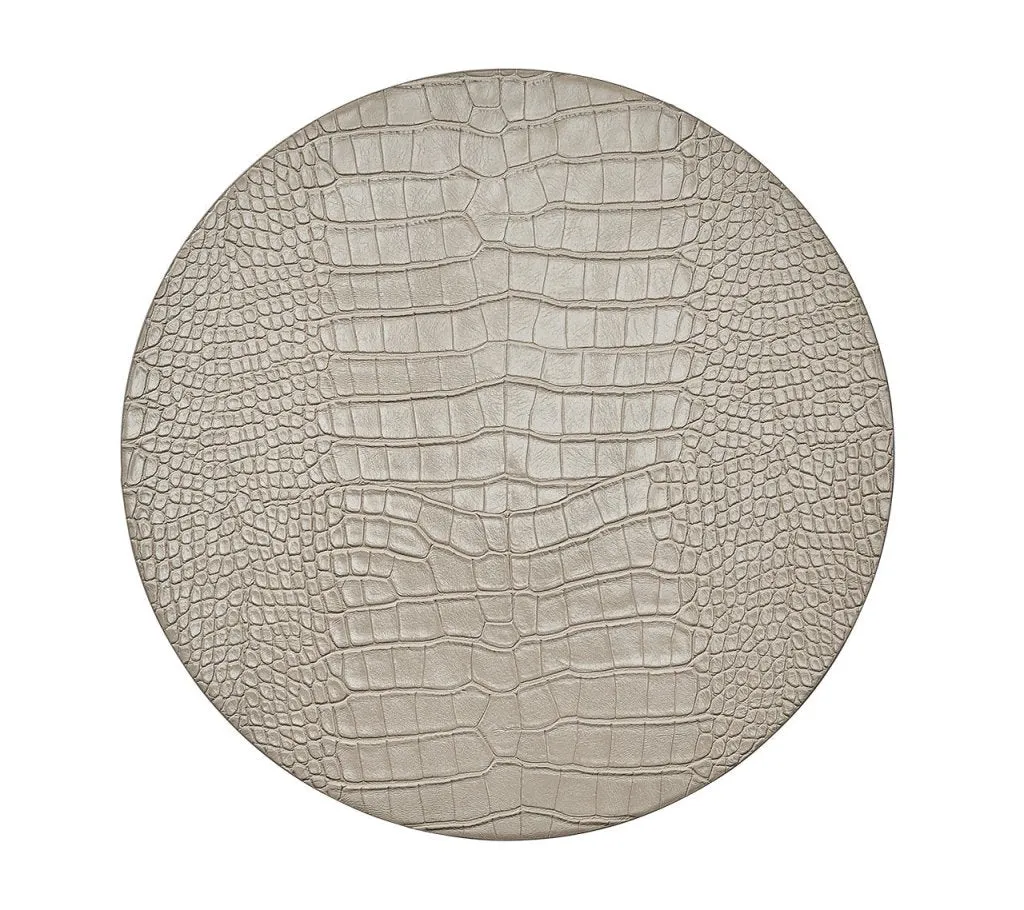 Croco Placemats in Metallic Tones, Set of 4