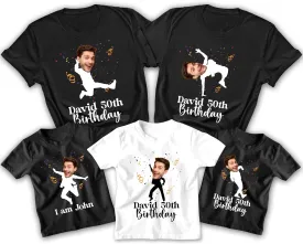 Custom Face Photo Shirts With Personalized Picture Birthday Gifts For Women, Men, Custom Shirts For Men, Women, Personalized Tshirt With Photo, Customizable Face Shirt Picture 30Th 40Th 50Th Birthday