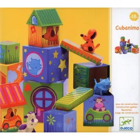 Djeco DJ09102 Cubanimo Stacking Game