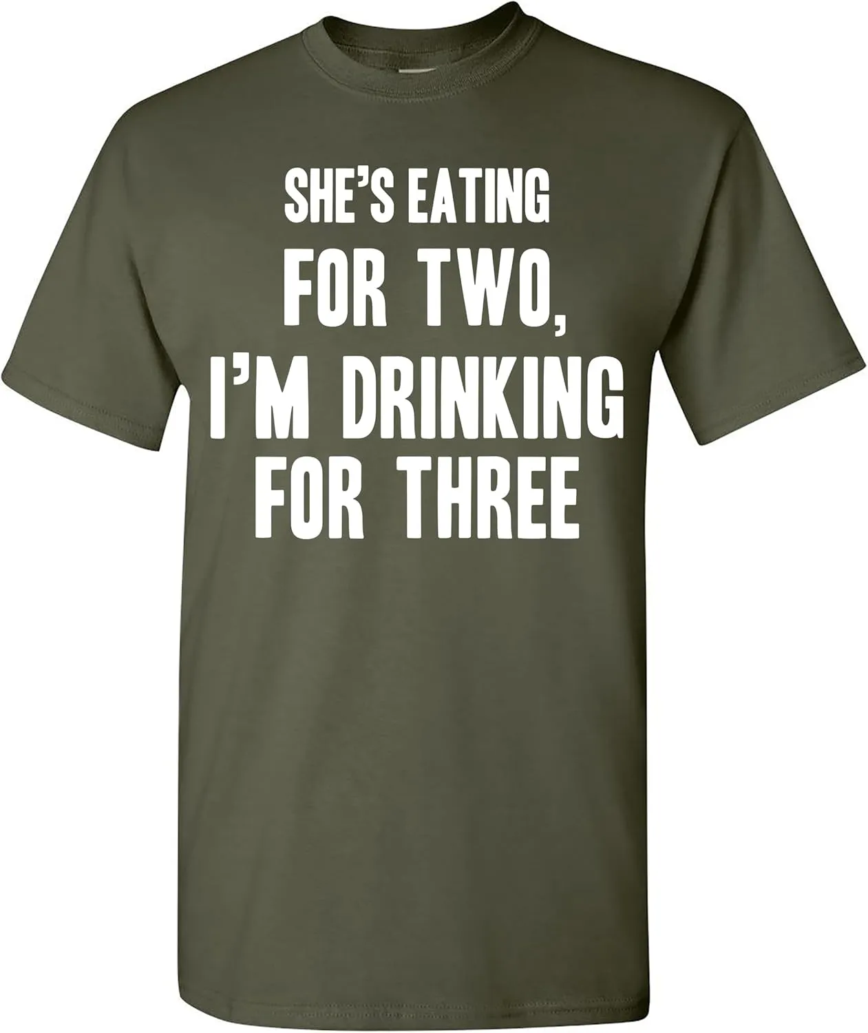 Drinking for Three Funny New Dad T-Shirt, Pregnancy Announcement Tee for Daddy, Joke Gifts for Father