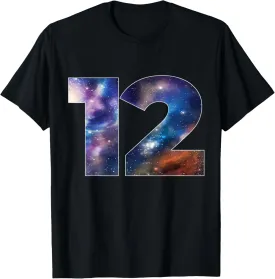Galaxy 12 Year Old 12th Birthday Space Themed Astronaut Boy T-Shirt