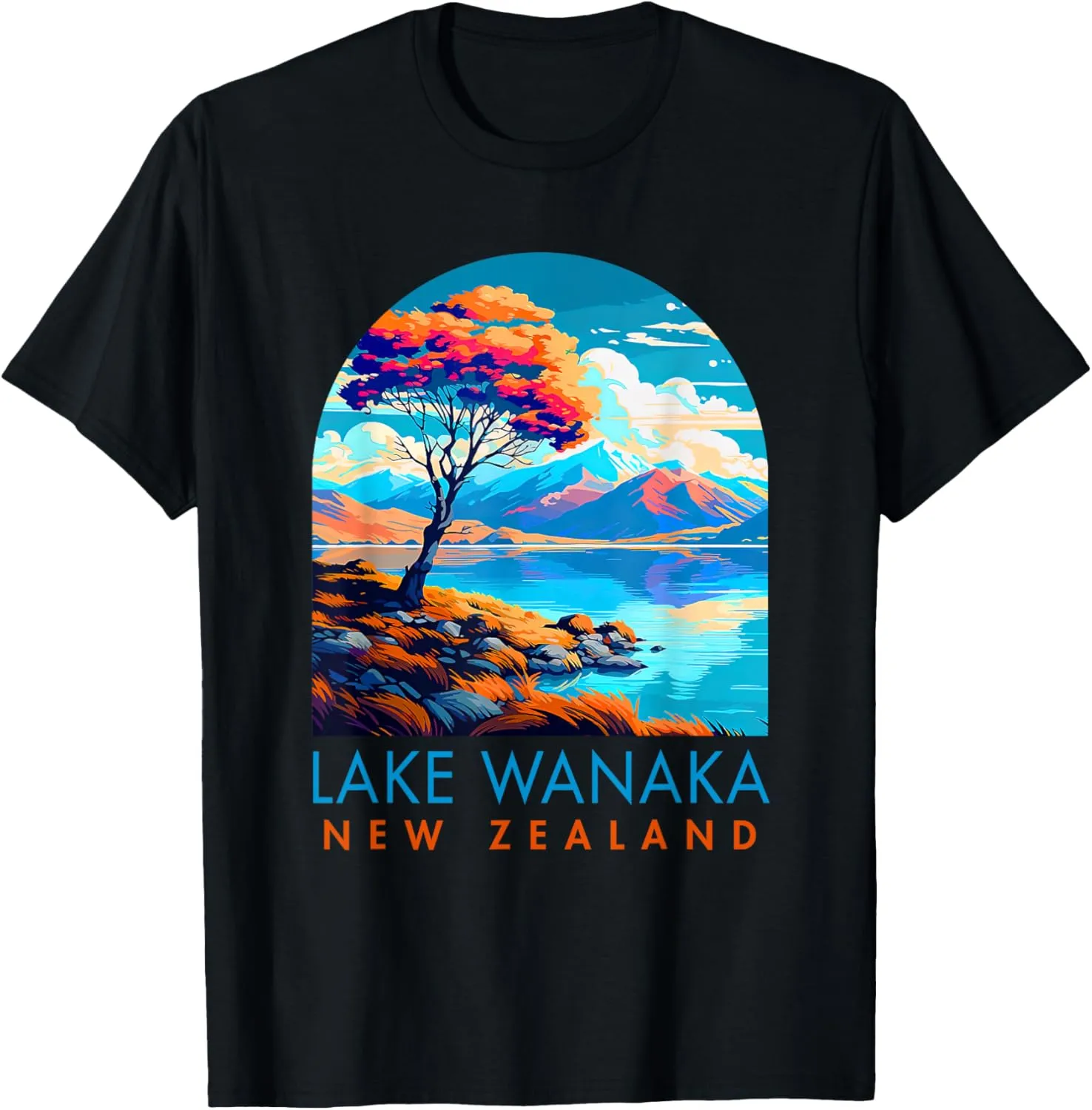 Nature Lover Travel Trip Vacation Lake Wanaka New Zealand T-Shirt