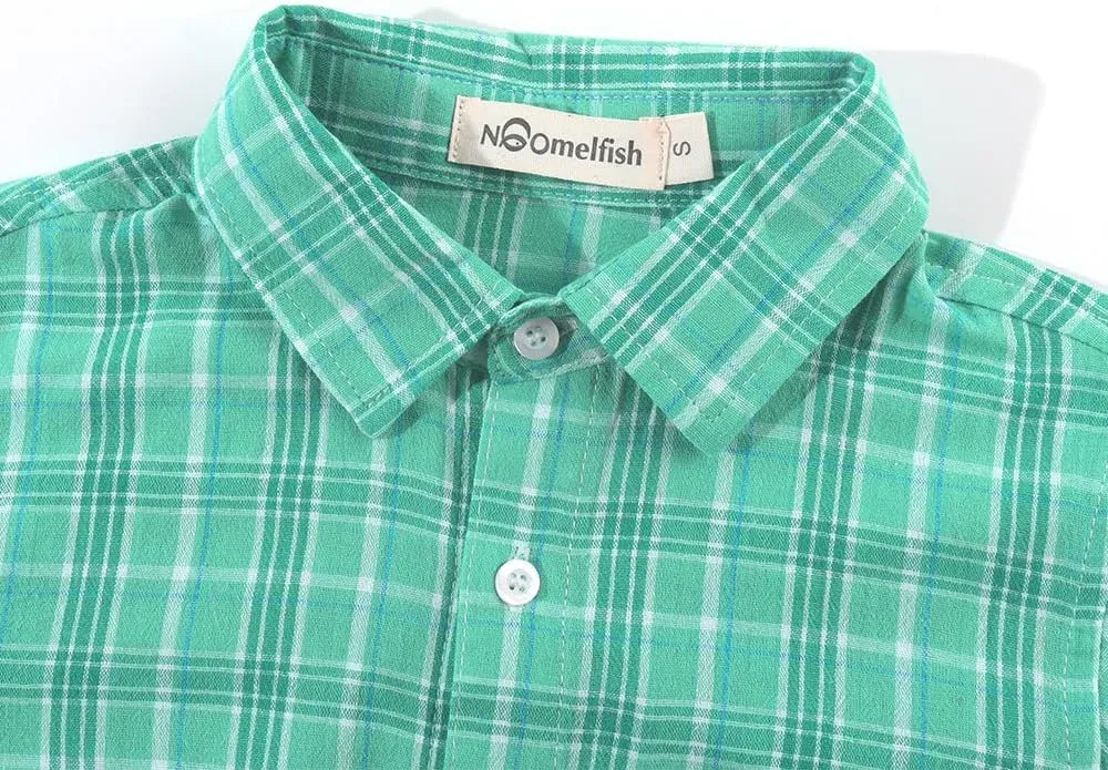 Noomelfish Girls Long Sleeve Button Down Shirt Tie Front Blouse Tops (5-12 Years)