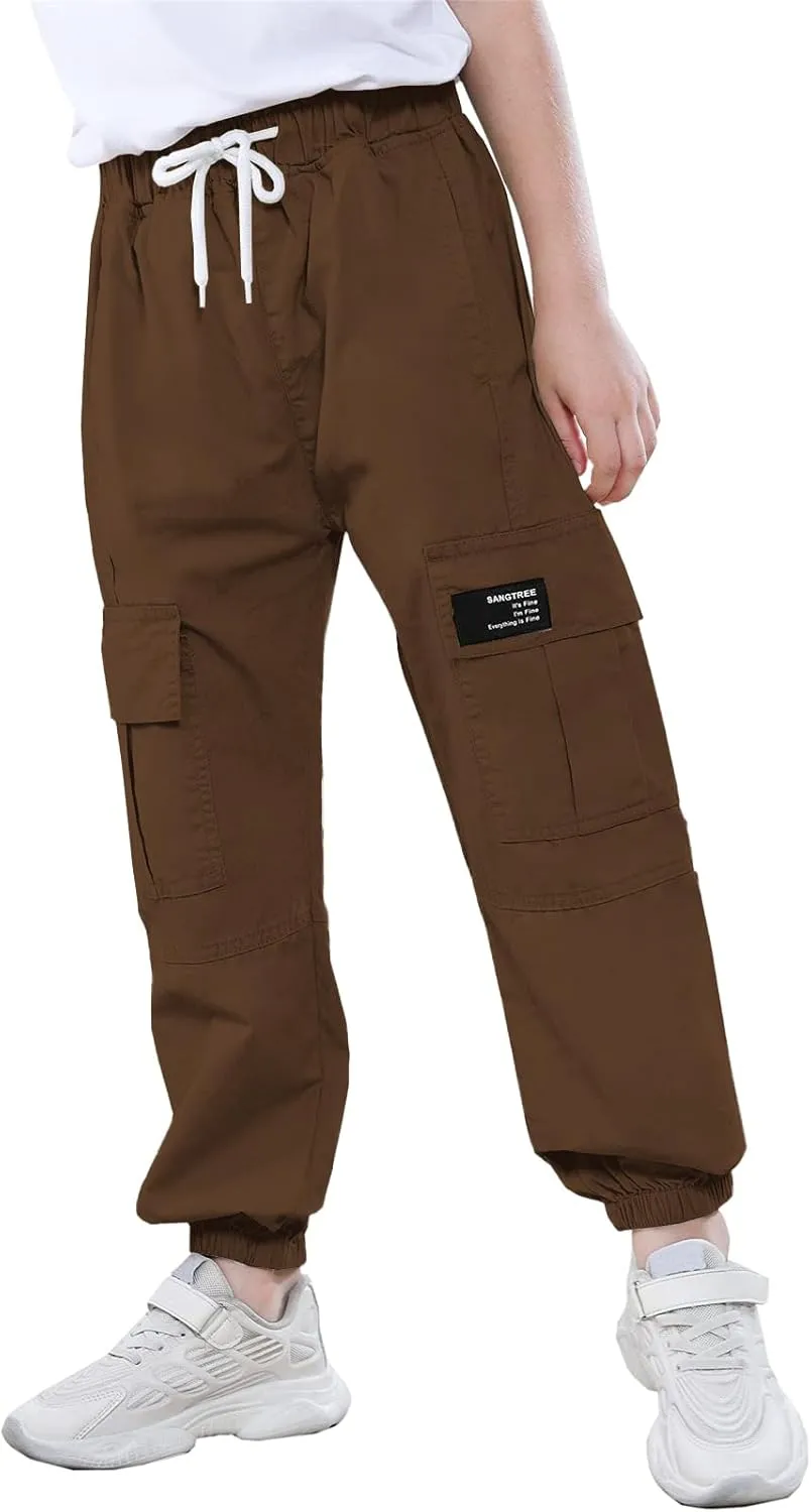 SANGTREE Boy's & Men's Cargo Jogger Pants, 3 Years - Men XXL