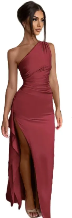 Women's Cutout Backless Maxi Dress Sexy Sleeveless Tight Slip Spaghetti Strap Long Dresses