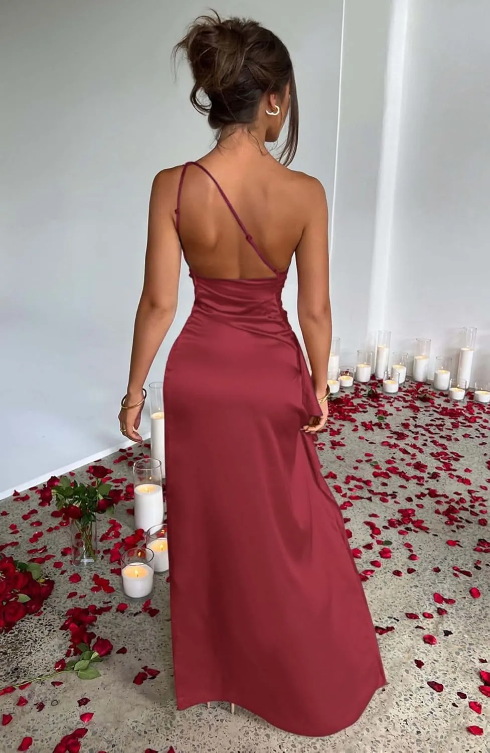 Women's Cutout Backless Maxi Dress Sexy Sleeveless Tight Slip Spaghetti Strap Long Dresses